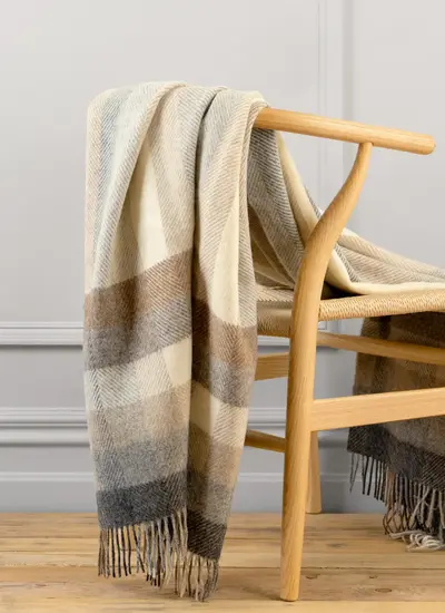 Woodale Natural Highland Wool Throw